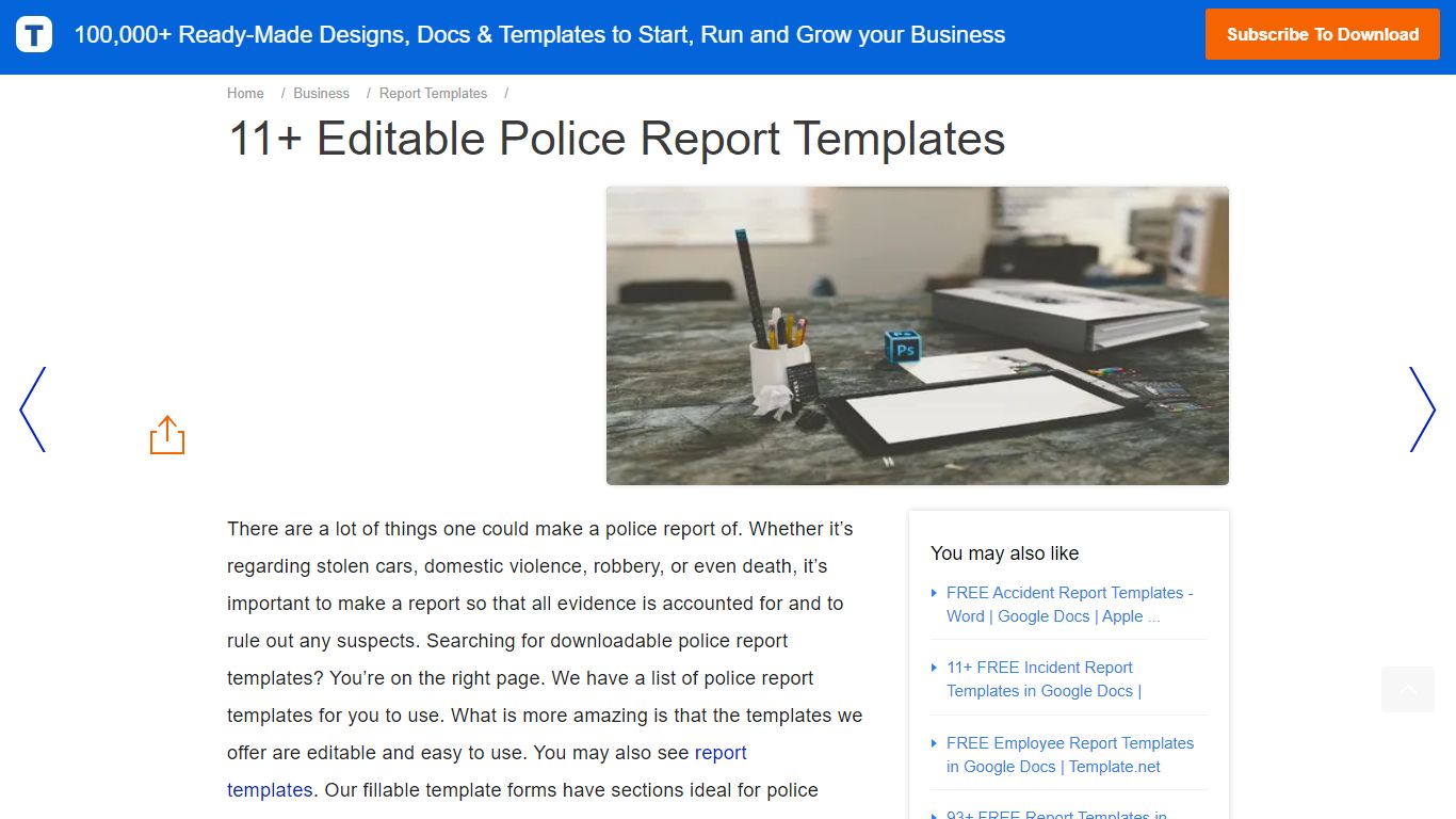 Police Report Template - 11+ Free Word, PDF Documents Download | Free ...